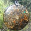 Shungite torus disc orgone pendant, ametyst and peridot - Lightstones Orgone , orgonite, EMF protection, orgone pendants, orgone devices, energy jewelry