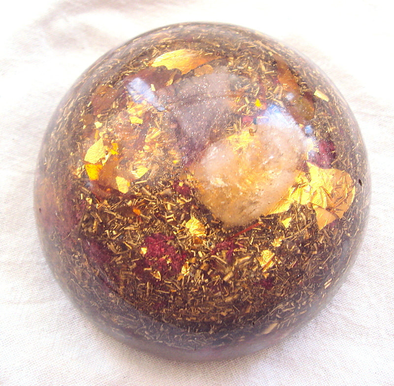 HHG Magic Dome with semi-precious gemstones - Lightstones Orgone , orgonite, EMF protection, orgone pendants, orgone devices, energy jewelry