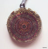 David Star Mandala Orgone Pendant, turquoise and pink