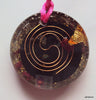 Pink Flower of Life Mandala Pendant with shungite