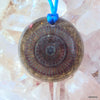 Golden Spiral Orgone Pendant, lapis, turquoise and malachite