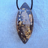 Blue Flower of life mandala and shungite orgone pendant, vesica pisces - Lightstones Orgone , orgonite, EMF protection, orgone pendants, orgone devices, energy jewelry