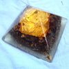 HHG Orgone Pyramid, shungite, white quartz and citrine.