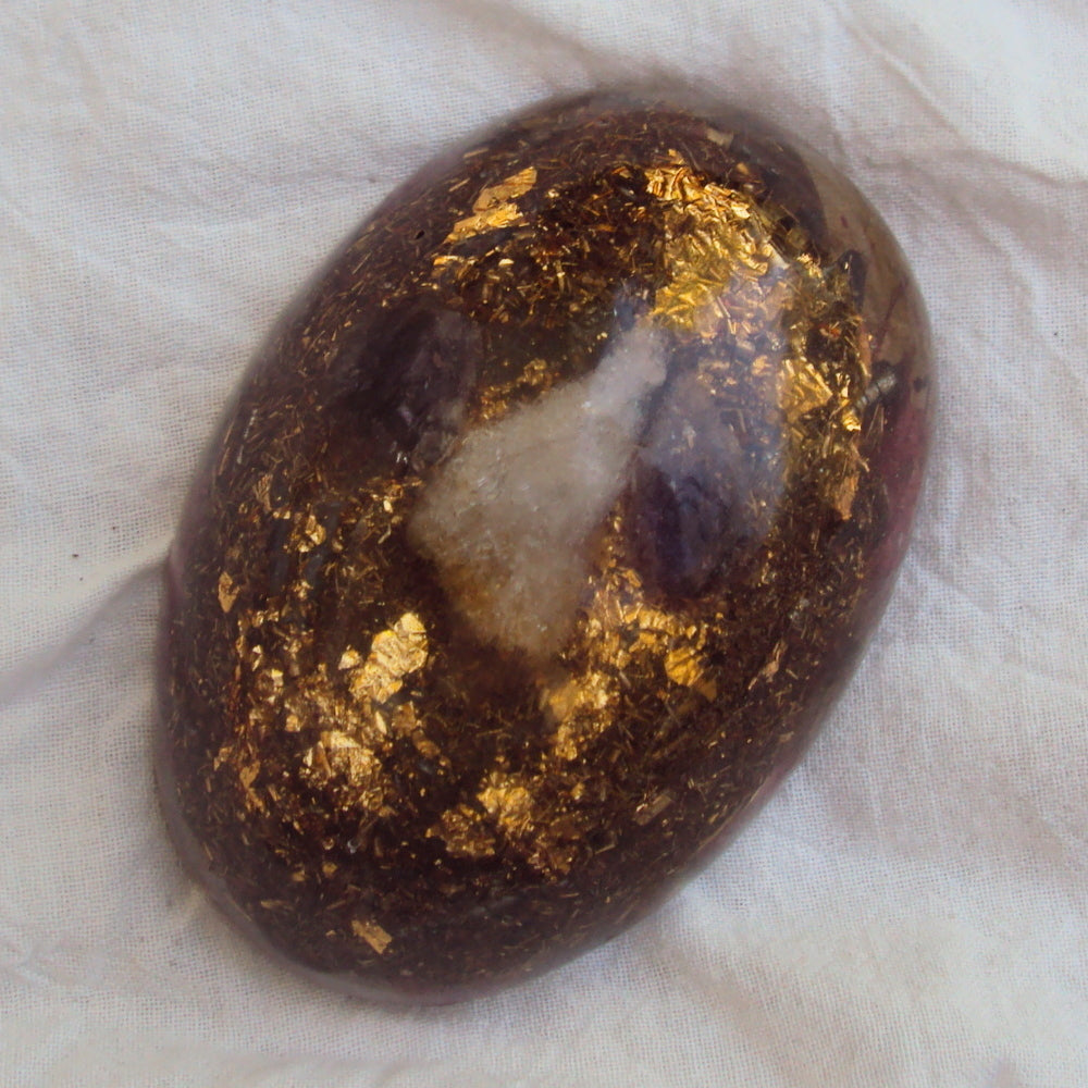 Ovodome, citrine, ametyst and shungite - Lightstones Orgone , orgonite, EMF protection, orgone pendants, orgone devices, energy jewelry