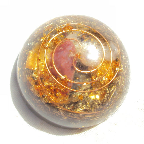 Pocket Orgone Device TB, carnelian and pearl