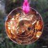 Pink and yellow Flower of Life Mandala Orgone Pendant - Lightstones Orgone , orgonite, EMF protection, orgone pendants, orgone devices, energy jewelry