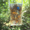 Chakra Harmonizer, Rectangular, cyan blue flower of life - Lightstones Orgone , orgonite, EMF protection, orgone pendants, orgone devices, energy jewelry
