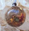 Lightdrop Orgone Pendant, herkimmer diamond, peridot, ametyst.