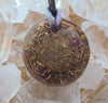 Lightdrop Orgone Pendant, herkimmer diamond, peridot, ametyst.
