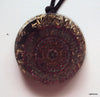 David Star Mandala Orgone Pendant with shungite, turquoise and pink - Lightstones Orgone , orgonite, EMF protection, orgone pendants, orgone devices, energy jewelry