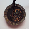 David Star Mandala Orgone Pendant with shungite, turquoise and pink