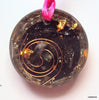 David Star Mandala Orgone Pendant with shungite, pink
