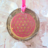 Golden Spiral Orgone Pendant with shungite, citrine and ametyst