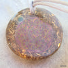 Golden Spiral Orgone Pendant, lapis lazuli, rose quartz, citrine, aquamarine