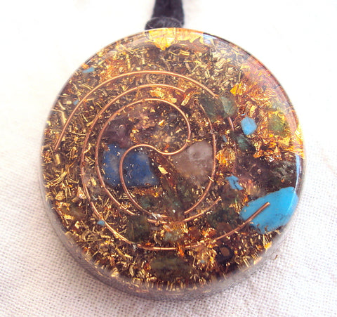 Golden Spiral Orgone Pendant