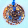 Golden torus disc, lapis lazuli and ametyst - Lightstones Orgone , orgonite, EMF protection, orgone pendants, orgone devices, energy jewelry