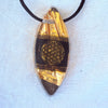 Flower of life mandala and shungite orgone pendant, vesica pisces