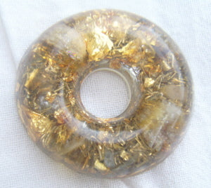 Orgone Torus, citrine and rosequartz