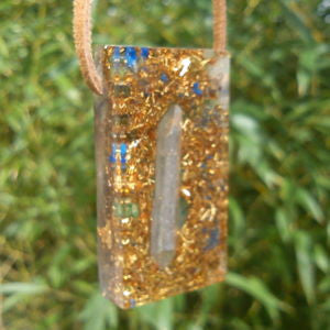 Golden Harmonizer, rectangle, emerald-lapis lazuli