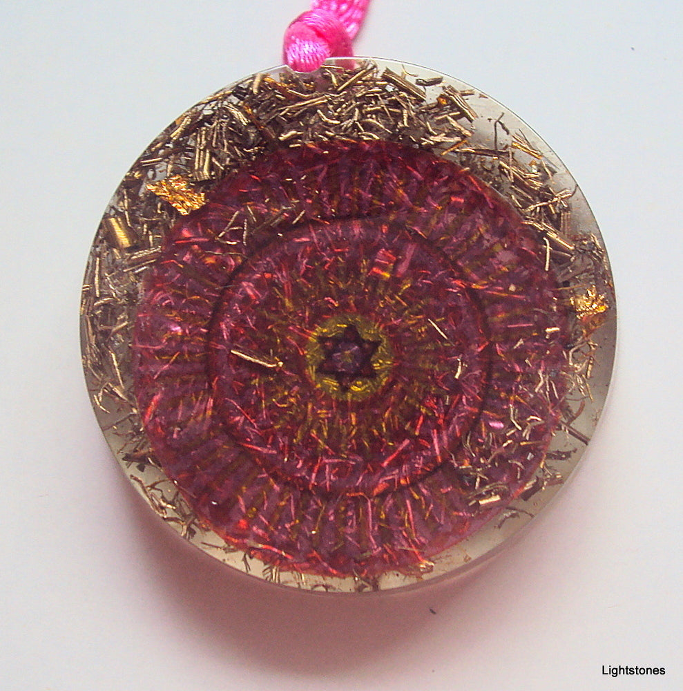 David Star Mandala Orgone Pendant - Lightstones Orgone , orgonite, EMF protection, orgone pendants, orgone devices, energy jewelry