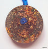 Golden Spiral Orgone Pendant, lapis lazuli and emerald