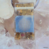 Golden Harmonizer, rectangle, herkimmer, lapis lazuli and rose quartz - Lightstones Orgone , orgonite, EMF protection, orgone pendants, orgone devices, energy jewelry