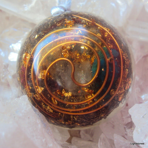 Personal Protection Orgone Pendant with citrine and turquoise