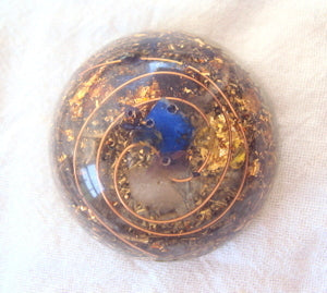 Pocket Orgone Device TB, lapis lazuli - Lightstones Orgone , orgonite, EMF protection, orgone pendants, orgone devices, energy jewelry
