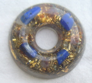 Orgone Torus, ametyst and lapis lazuli
