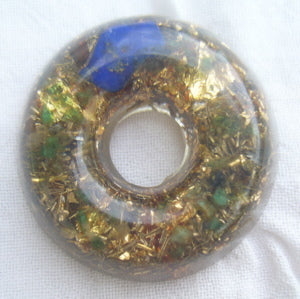 Orgone Torus, lapis lazuli - Lightstones Orgone , orgonite, EMF protection, orgone pendants, orgone devices, energy jewelry